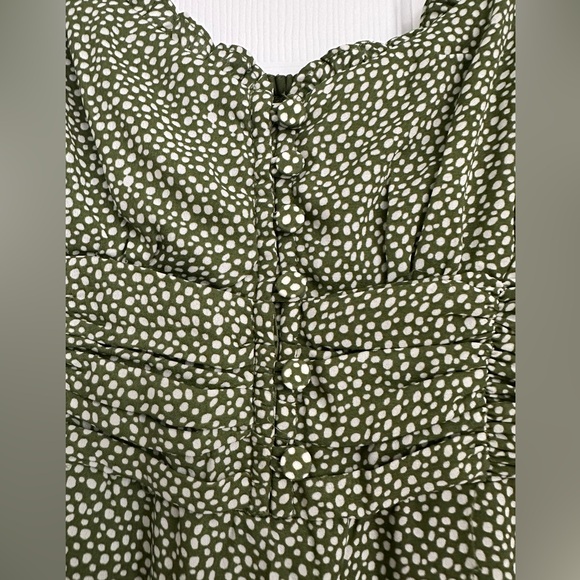 Abercrombie Button-Through Ruched Mini Dress - Picture 2 of 5